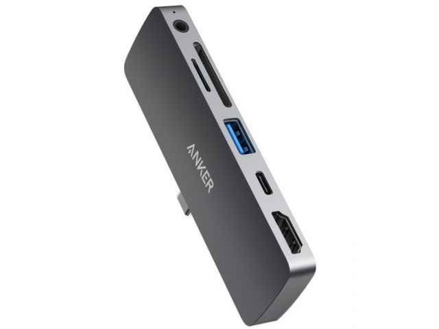 USB Media HUB ANKER PowerExpand  za Apple iPad Pro, 4K USB Type-C na HDMI, SD/TF čitač kartica, 2×USB 3.0, crni