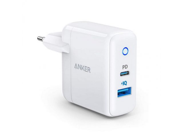 Kućni punjač ANKER PowerPort+ Atom III, 60W, brzi punjač, 1×Type-C, 1×USB-A, PowerIQ 3.0, bijeli