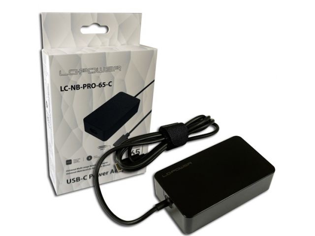 Punjač za prijenosno računalo LC-POWER LC-NB-PRO-65W, USB Type C, univerzalni