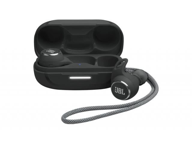 Bluetooth slušalice JBL Reflect Aero, BT 5.2, TWS, ANC eliminacija buke, PowerFins, SignatureSound, sportske, do 24h baterije, IP68, crne (JBLREFLECTAEROBLK)