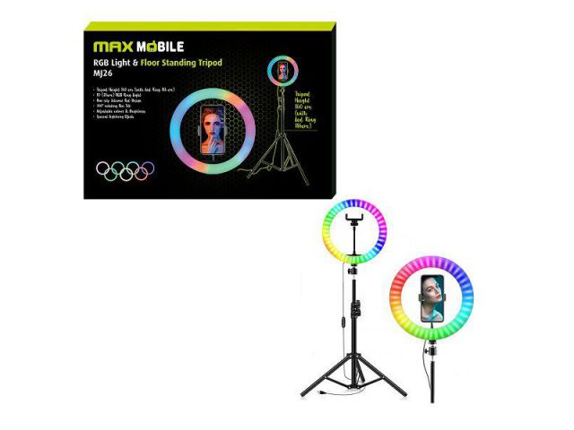Ring light MAXMOBILE RGB LED RING TRIPOD MJ26 10˝