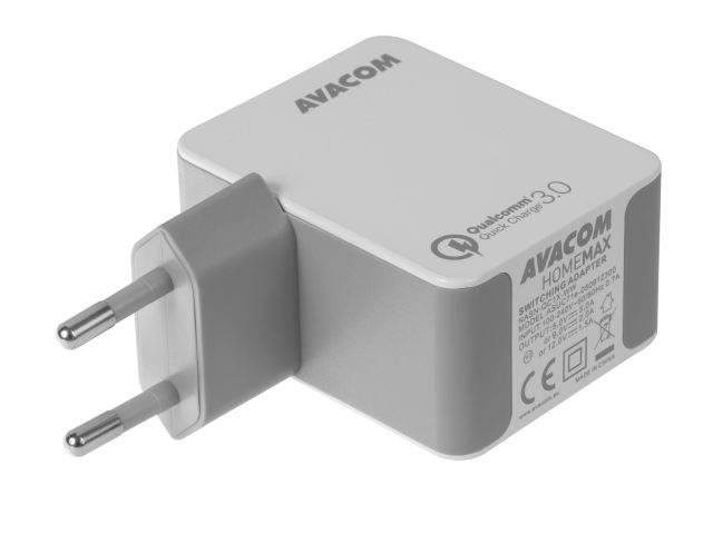 Kućni punjač AVACOM HomeMAX, Quick Charge 3.0, sivi 