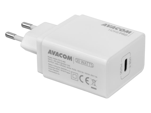 Kućni punjač AVACOM HomePRO, USB Type-C, Power Delivery/Quick Charge, bijeli