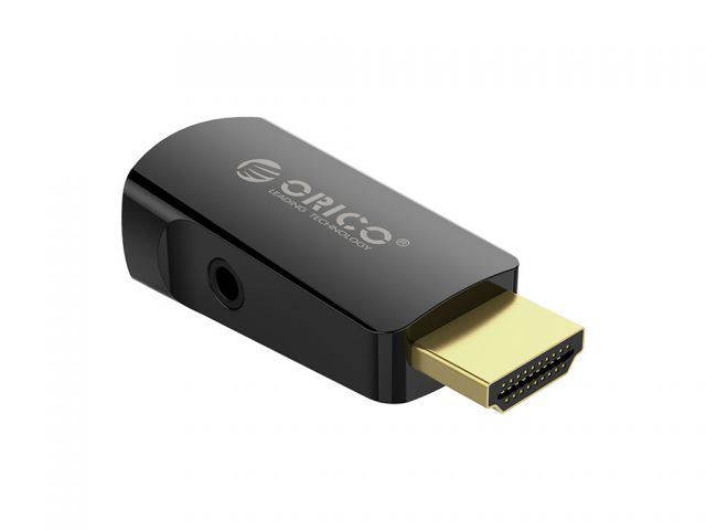 Video adapter ORICO XD-HLFV-BK HDMI(m) na VGA + 3.5mm(ž), pozlaćeni konektori, crni