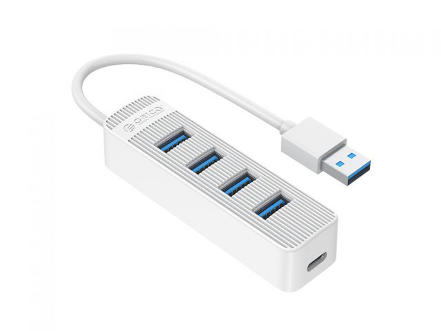 USB HUB ORICO TWU3-4A, 4xUSB 3.0, 0.15m kabel, bijeli