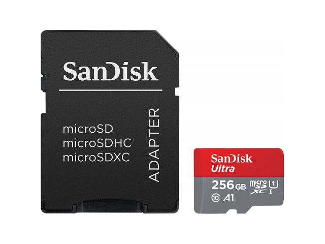 Memorijska kartica microSDXC 256 GB SANDISK Ultra, Class10 A1 UHS-I, 150 MB/s + SD adapter (SDSQUAC-256G-GN6MA)