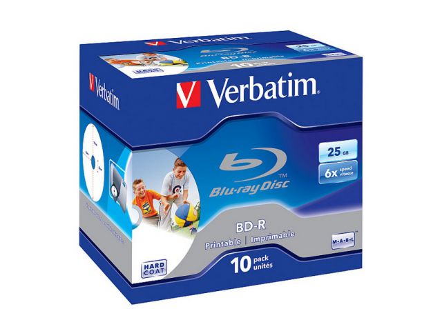Blu-Ray medij VERBATIM, 25 GB, 6x, 10 kom, Hard Coat