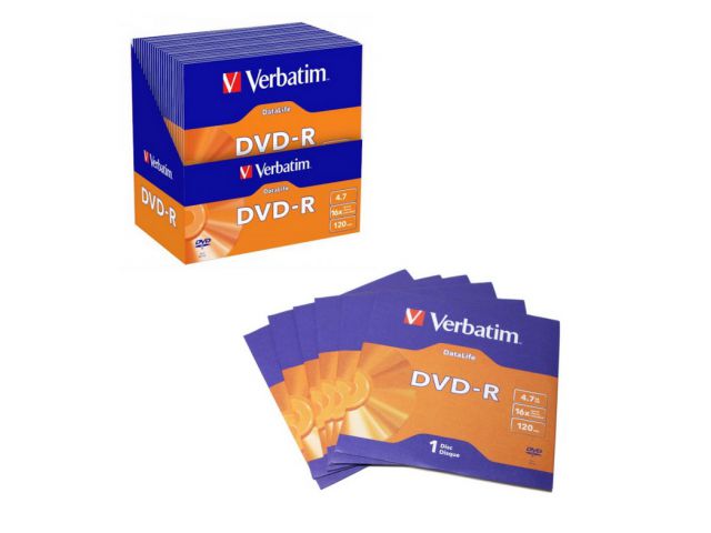 DVD+R medij VERBATIM, 4.7GB, 16×, 50kom