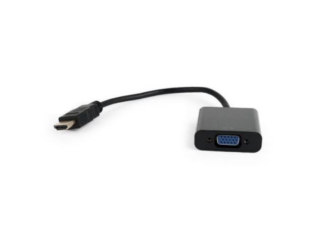 Video adapter GEMBIRD GEM-A-HDMI-VGA-04,  HDMI na VGA, kabel, crni