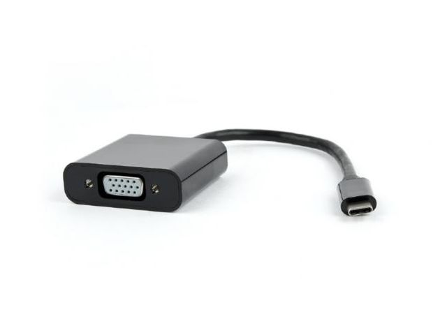 Video adapter GEMBIRD USB-C(m) na VGA(ž), 0.15m, crni