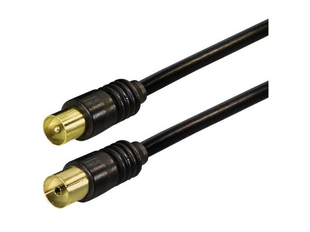 Antenski kabel TRANSMEDIA TV-SAT IEC na IEC, 2.5m, crni