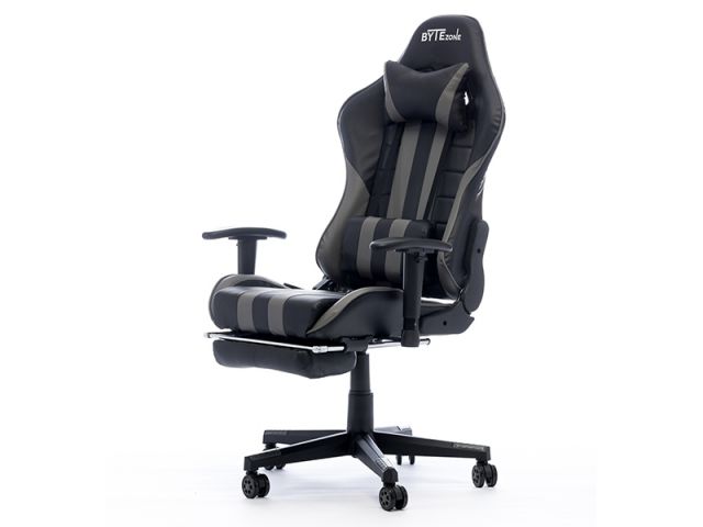 Gaming stolica BYTEZONE Python, BT zvučnici, crna/siva