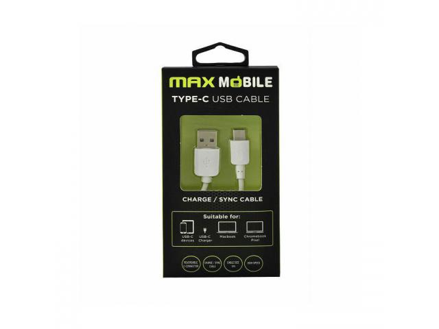 Kabel MAXMOBILE USB USB-C(m) na USB-A(m), 1m, bijeli