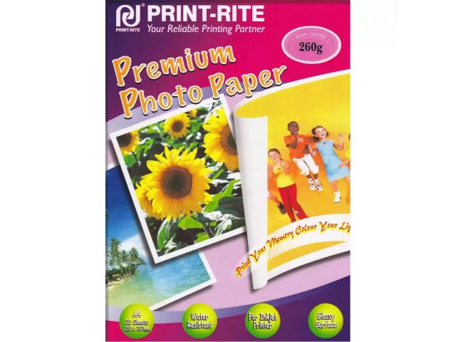 Papir PRINT RITE Premium Photo Paper, A4, 260g/m2, PPS074WPRH