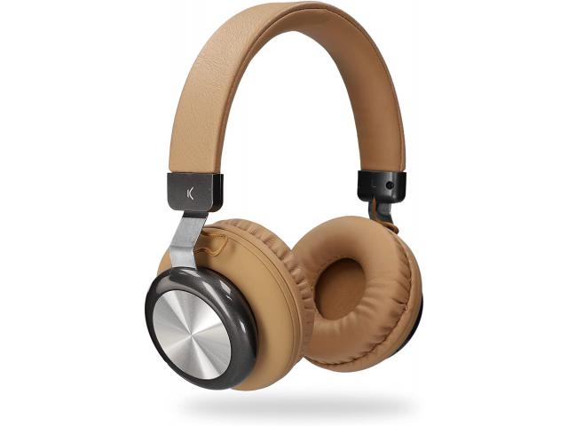 Bluetooth slušalice KSIX Retro, naglavne, smeđe