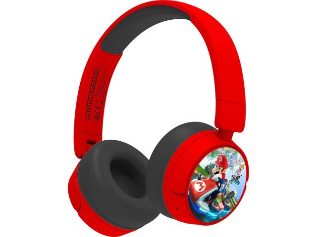 Bluetooth slušalice OTL Mario Kart Kids BT Headphones, dječje, naglavne, crvene