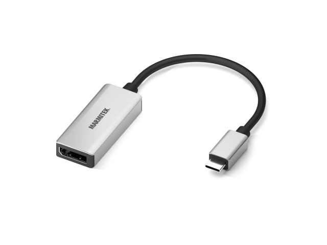 Video adapter MARMITEK USB-C(m) na DisplayPort DP(ž), 0.15m, sivi