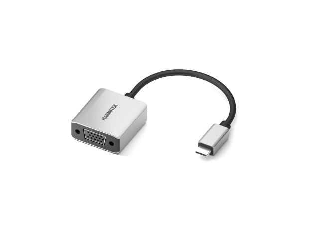 Video adapter MARMITEK USB-C(m) na VGA(ž), 0.15m, sivi