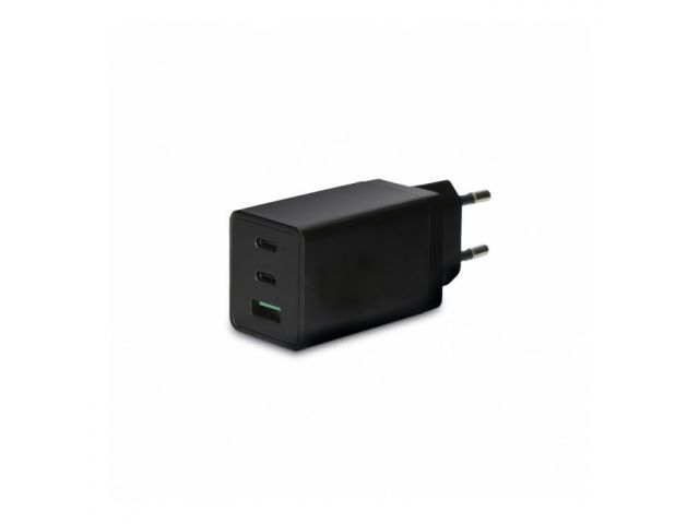 Kućni punjač KSIX BXCD2C67MIN, 67W, 2xUSB-C, USB-A, GaN, crni