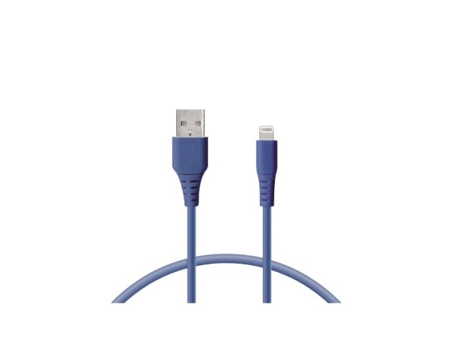 Kabel KSIX Soft Lightning(m) na USB-A(m), 1m, plavi