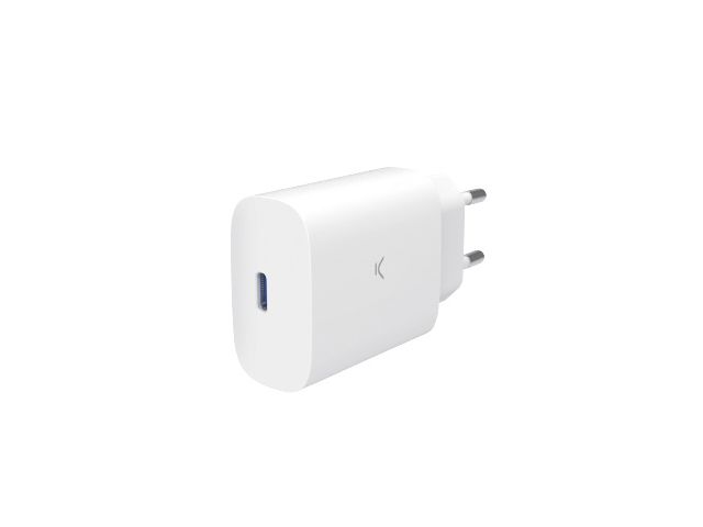 Putni punjač KSIX, 30W, Lightning, USB-C na Lightning kabel, bijeli