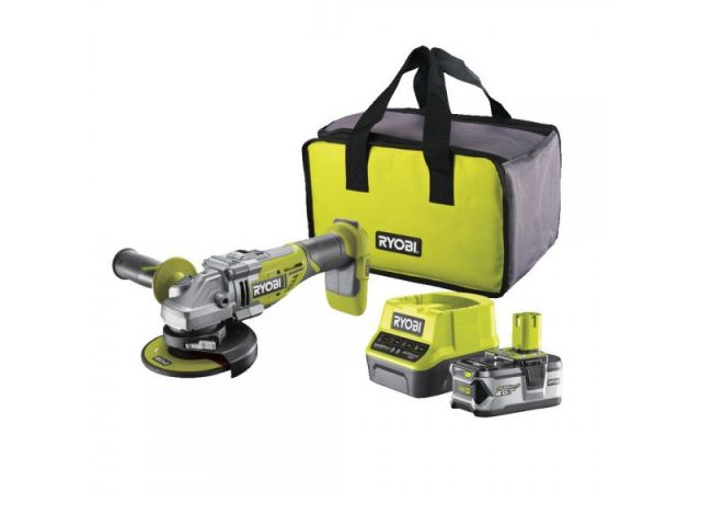 Brusilica RYOBI R18AG7-140S, kutna, aku, 125mm, 18V, 1x4Ah baterija, torba
