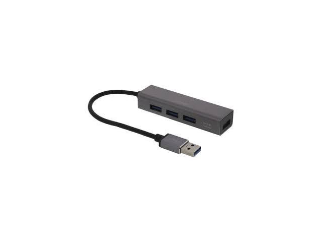 USB HUB DELTACO USB Mini Hub with 4 USB-A ports, USB 3.1 Gen 1, space grey