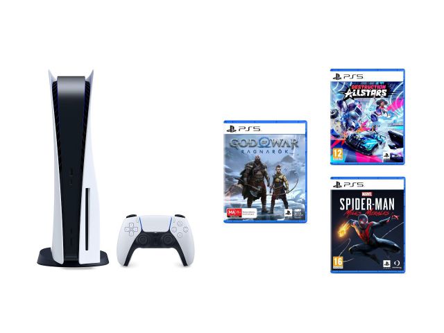 Igraća konzola SONY PS5 PlayStation 5 + God of War: Ragnarok PS5 + Destruction AllStars PS5 + Marvel's Spider-Man: Miles Morales PS5