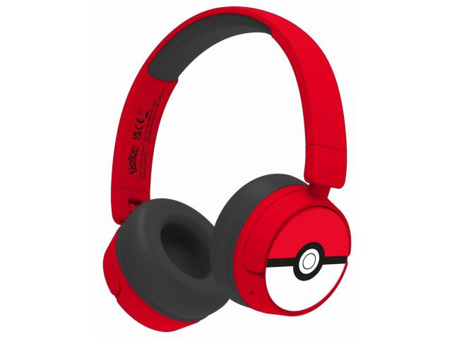 Bluetooth slušalice OTL Pokemon Pokeball Kids BT Headphones ACC-0737, naglavne, crvene