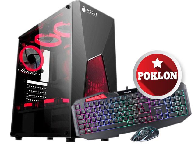 Stolno računalo HGPC Gamer Rogue 121F1, Intel Core i3 12100F, GTX1650, 16 GB, SSD 500 GB NVMe, FreeDOS (121F1658S5ND) + POKLON miš i tipkovnica