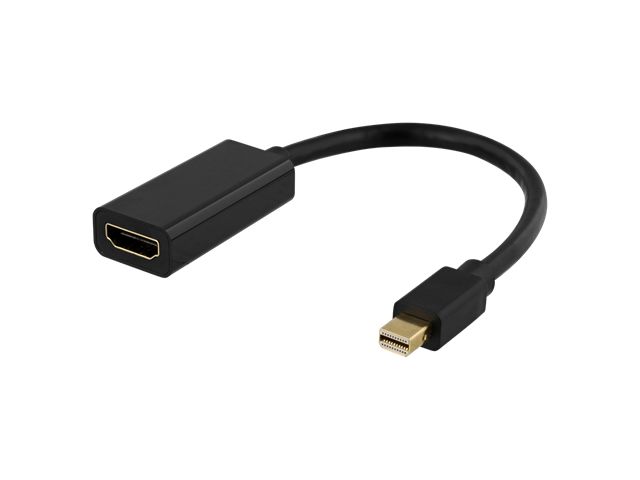 Video adapter DELTACO HDMI (ž) na DisplayPort miniDP (m), 0.2m, 4K, crni