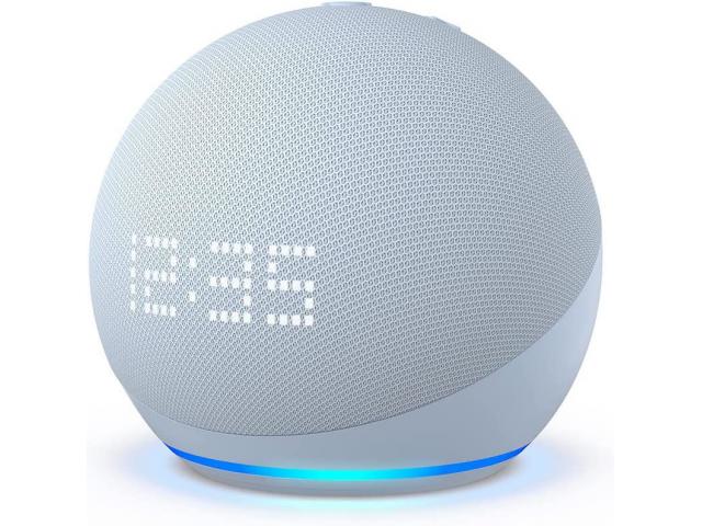 Pametni zvučnik AMAZON Echo Dot with Clock Display (5th Gen 2022), sa satom, Alexa, WiFi, BT, plavi