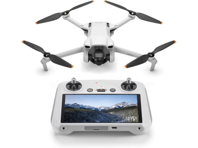 Dron DJI Mini 3 (DJI RC), sklopivi, 4K HDR, do 38 minuta leta, daljinski kontroler sa zaslonom (CP.MA.00000587.03)