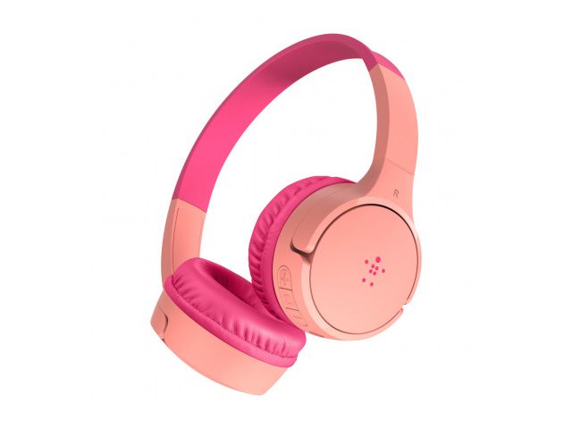 Bluetooth slušalice BELKIN SoundForm Mini, dječje, naglavne, BT 5.0, do 30h baterije, IPX4, roze
