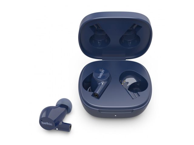 Bluetooth slušalice BELKIN SoundForm Rise, TWS, BT 5.2, Dual Connect, do 31h baterije, IPX5, plave