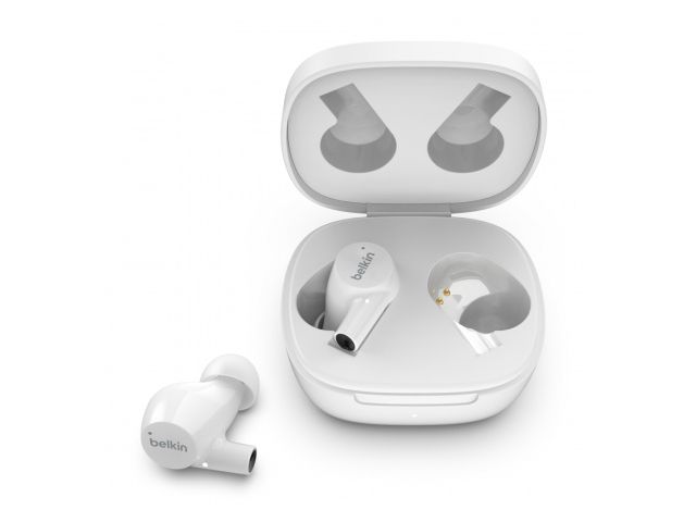 Bluetooth slušalice BELKIN SoundForm Rise, TWS, BT 5.2, Dual Connect, do 31h baterije, IPX5, bijele