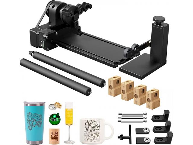Dodatak za laserski stroj XTOOL BY MAKEBLOCK M1 R2 Pro Kit+ Risers, rotirajući nastavak 4u1, 360 stupnjeva, sa riserom, za lasersko graviranje