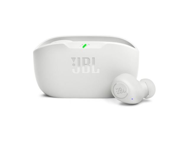 Bluetooth slušalice JBL Vibe Buds, TWS, BT5.2, Deep Bass, do 32h baterije, bijele (JBLVBUDSWHT)