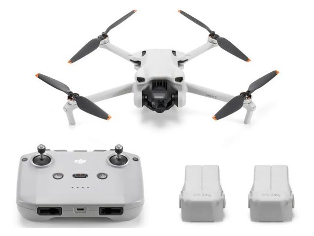 Dron DJI Mini 3 Fly More Combo (GL), sklopivi, 4K HDR, do 38min leta, daljinski kontroler, 3x Intelligent Flight Battery, dodatni propeleri, torba za nošenje, stanica za punjenje (CP.MA.00000610.01)