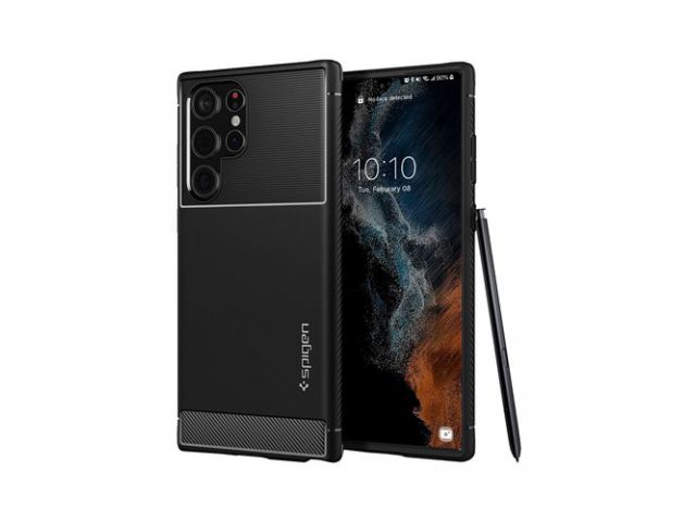 Maskica SPIGEN Rugged Armor za Samsung Galaxy S22 Ultra, crna (ACS03914)