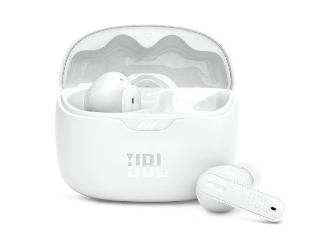 Bluetooth slušalice JBL Tune Beam, TWS, BT 5.3, ANC Eliminacija buke, do 48h reprodukcije, LE Audio, IP54, bijele (JBLTUNEBEAMWHT)