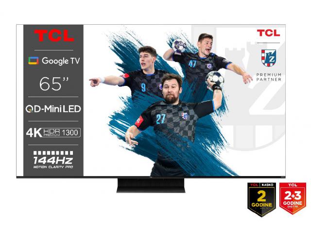 QLED TV TCL 65C805, 65 (165cm), QDot/MiniLED, Ultra HD (4K), 144Hz, Dolby  Vision, HDMI 2.1, Smart Android Google TV, DVB-T2/C/S2 - HGSPOT
